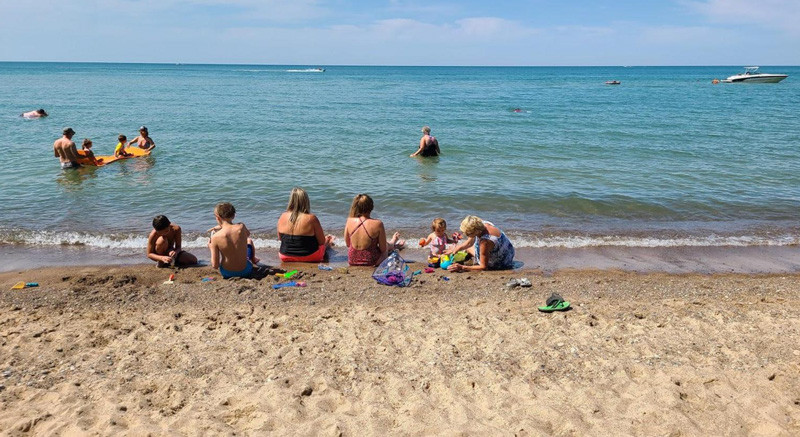 Relax on Mackinaw City sandy beaches